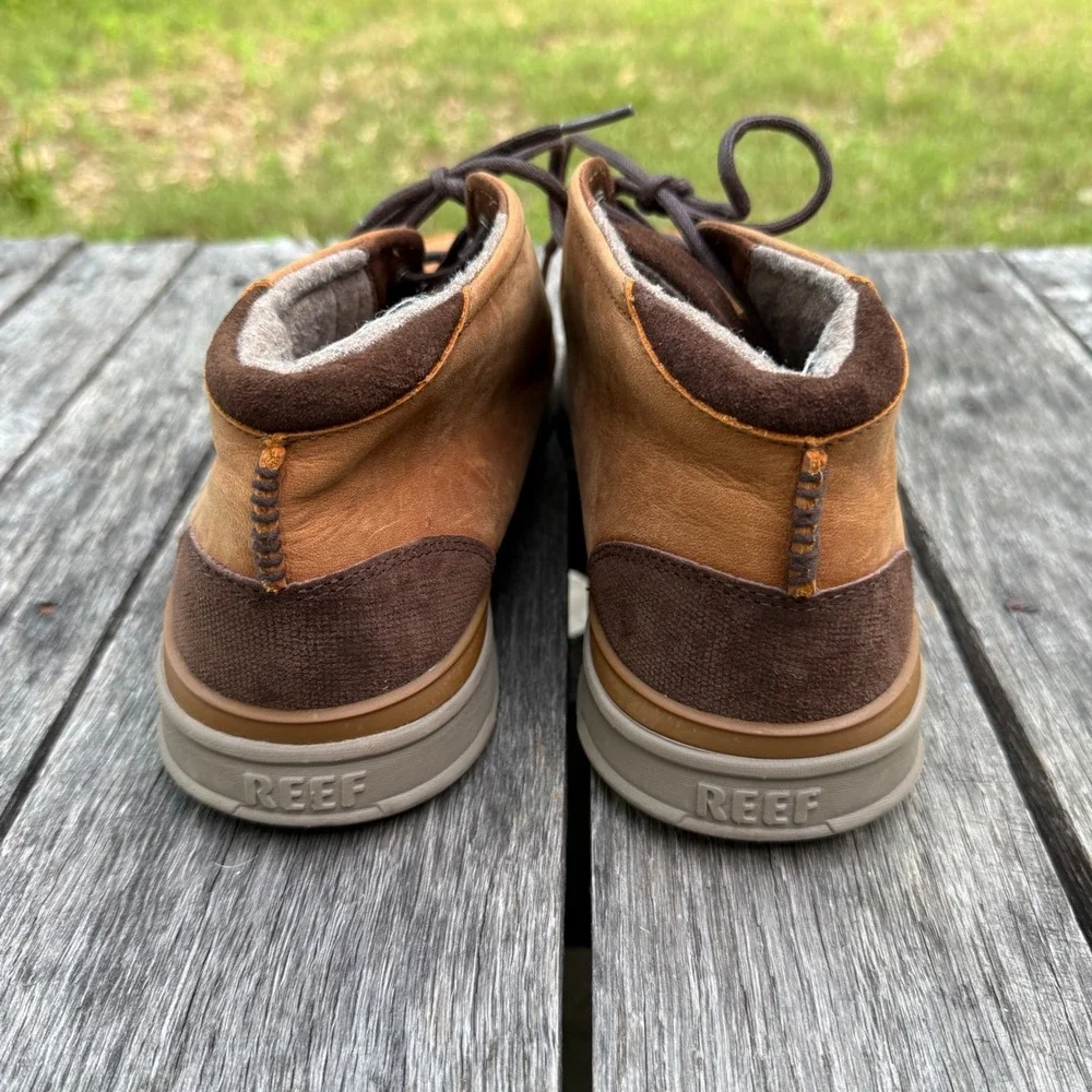 Reef Rover Mid WT Mens Brown Leather Mid Top Boots RF0A3623 Size 11‎